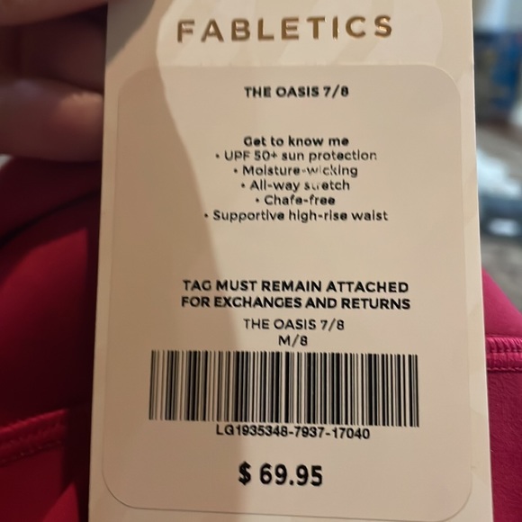 Fabletics The Oasis 7/8 PureLuxe leggings. Size medium. - Picture 5 of 5
